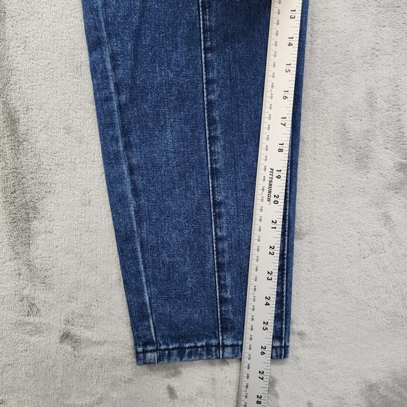 NEW Denim Blvd Mom Jeans Womens Size 3 Blue High Rise Front Seam Tapered Leg - Picture 10 of 12